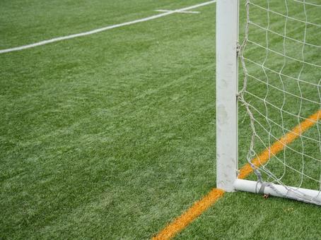 サッカーゴール ゴールポスト 芝生 サッカーゴール ゴールポスト 芝生 の写真