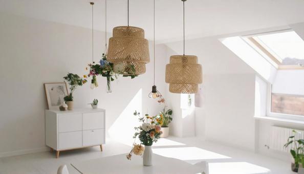 観葉植物を飾る白い部屋 観葉植物を飾る白い部屋の写真