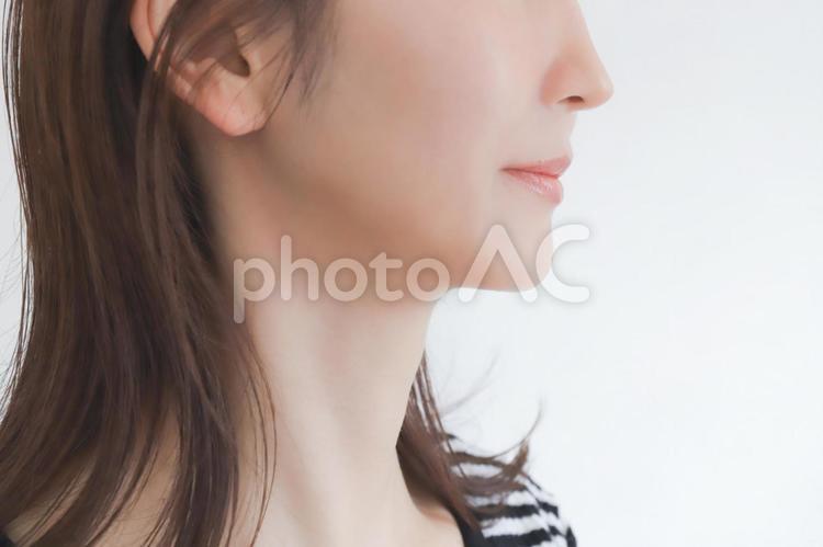 女性の横顔　フェイスライン 女性,横顔,フェイスラインの写真素材