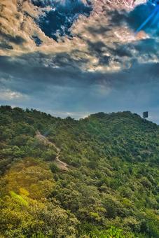 高御位山 播磨平野,山岳,平野の写真素材