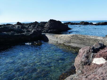 伊豆大島　トウシキ遊泳場 トウシキ遊泳場,伊豆大島,伊豆諸島の写真素材
