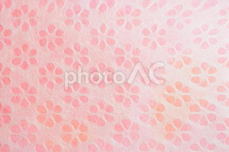 淡い滲みピンク色の和柄背景 和風,花柄,和柄の写真素材