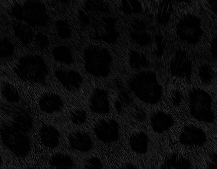 黒いヒョウ柄の毛皮 黒いヒョウ柄の毛皮の写真