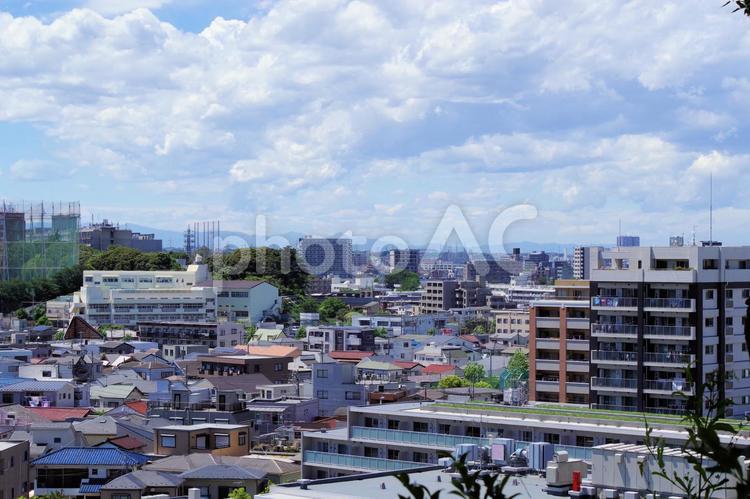 ＪＲ新川崎駅周辺の街並み 街並み,町並み,風景の写真素材