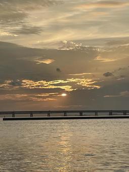 夕日 景色,綺麗,海の写真素材