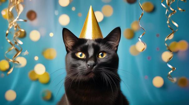 誕生日を迎えた猫 誕生日を迎えた猫の写真