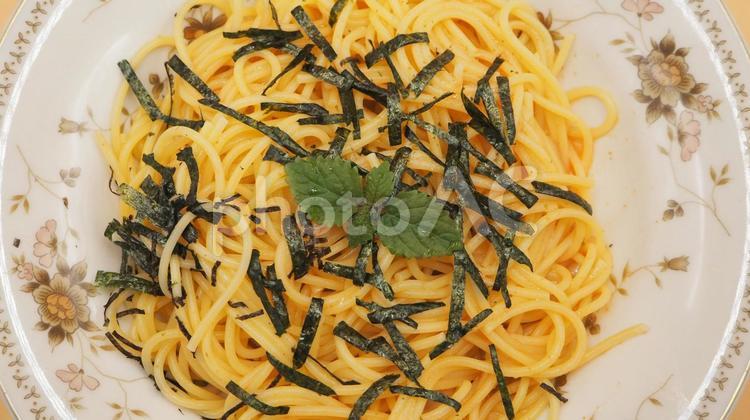 明太子スパゲティ（マクロ撮影） 明太子スパゲティ,イタリア料理,パスタの写真素材