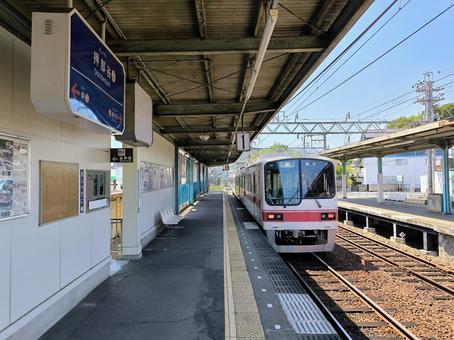 神戸電鉄、押部谷駅、ホーム 神戸電鉄、押部谷駅、ホーム 神戸電鉄,粟生線,押部谷駅の写真素材