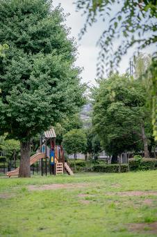 Photo, park, slide, play equipment, 