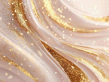 ゴールドとピンクベージュの抽象背景1の写真