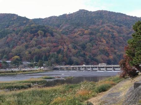 渡月橋 渡月橋,嵐山,京都の写真素材