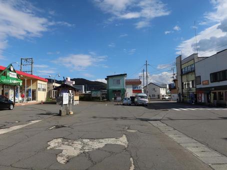 JR奥羽本線 大鰐温泉駅 駅前 jr奥羽本線,大鰐温泉駅,駅前の写真素材
