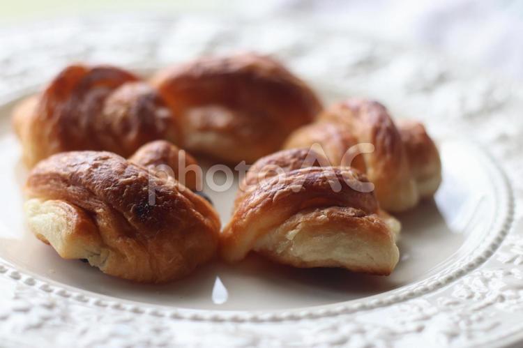おいしいクロワッサン3 クロワッサン,ミニクロワッサン,チョコクロワッサンの写真素材