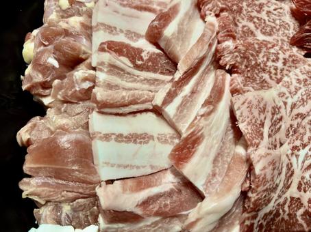 お肉盛り合わせ お肉盛り合わせ 焼肉,バーベキュー,bbqの写真素材