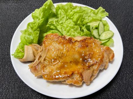 チキンステーキ チキンステーキ チキンステーキ,チキンソテー,鶏の照り焼きの写真素材