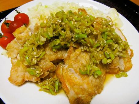 手料理の油淋鶏 家庭,料理,油淋鶏の写真素材