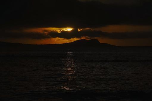 <Goto scenery> Summer sea sunrise scenery, JPG