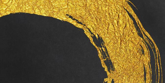 黒和紙に金の模様が描かれた高級感ある背景 和紙,黒,背景の写真素材