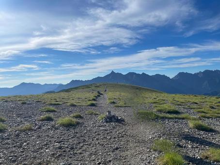 天空の滑走路 山,自然,登山の写真素材