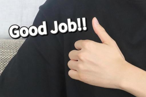 GoodJobポーズの男性 GoodJobポーズの男性 グッジョブ,goodjob,goodの写真素材
