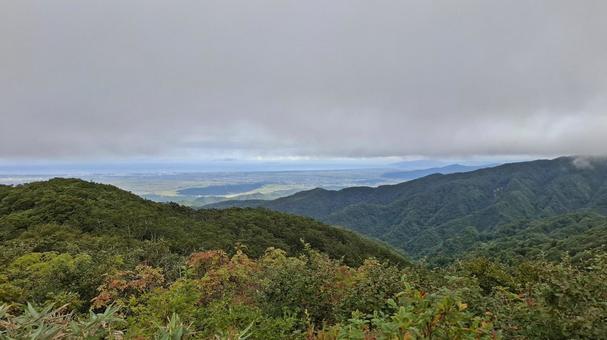 山頂からの景色 山頂,頂上,ピークの写真素材