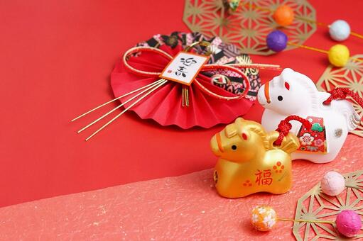 お正月や年賀状のイメージ素材(午年) 年賀状,年賀,午年の写真素材