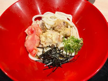 冷やし天ぷらうどん 冷やし天ぷらうどん 食堂,食堂メニュー,うどん屋の写真素材
