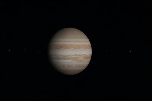 木星と衛星列 木星と衛星列の写真