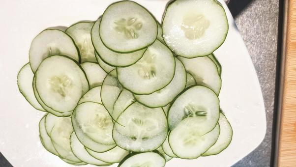Photo, cucumber, slice, salad, 