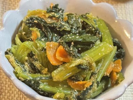 小鉢 小鉢 野菜,ほうれん草,小鉢の写真素材