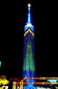 冬の福岡タワー_夜景4 風景,日本,九州の写真素材