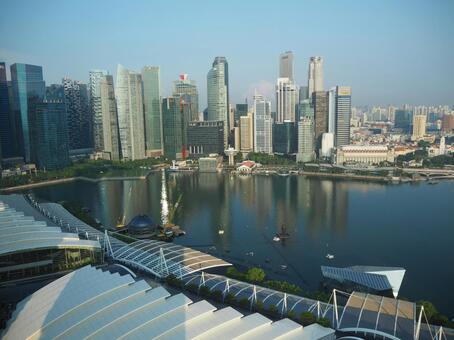 マリーナベイサンズの朝 シンガポール,シンガポール旅行,アジア旅行の写真素材