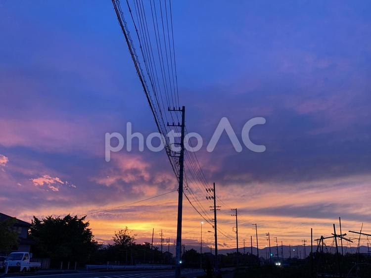 夕日 夕日,綺麗,黄昏の写真素材