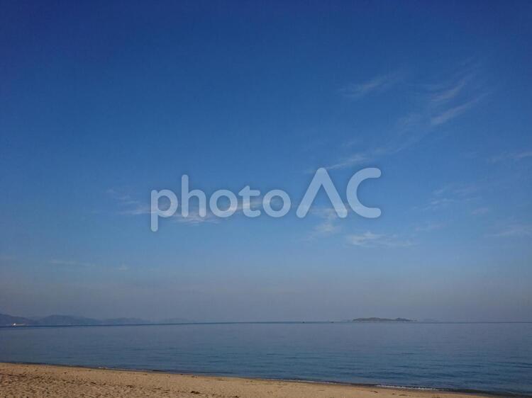 今治の海 空,景色,海の写真素材