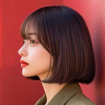 ボブヘアが似合う女性 ボブヘアが似合う女性の写真