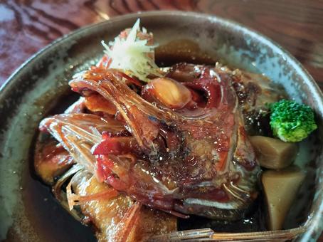 金目鯛の煮付け 金目鯛,煮魚,煮付けの写真素材