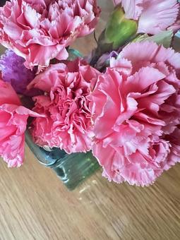 Photo, flower arrangement, bowl, display, 