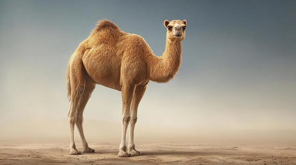 中東の砂漠のラクダの写真