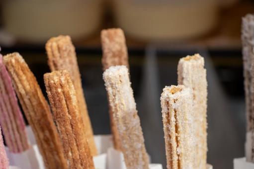 チュロス チュロス,焼き菓子,洋菓子の写真素材