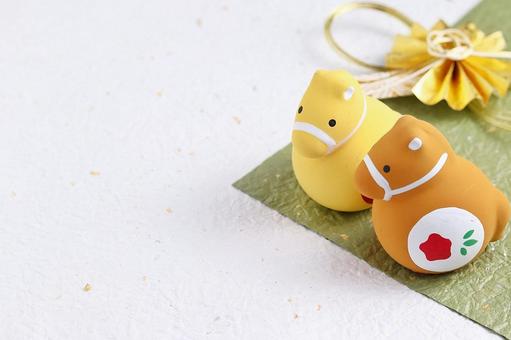 お正月や年賀状のイメージ素材(午年) 午年,お正月,年賀状の写真素材