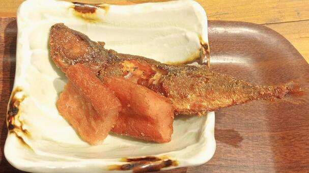 赤天とアジのから揚げ 島根,揚げ物,グルメの写真素材