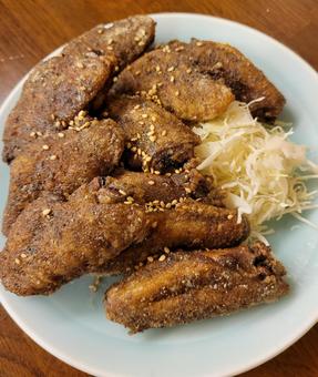 手羽先唐揚 手羽先,揚げ物,塩コショウの写真素材