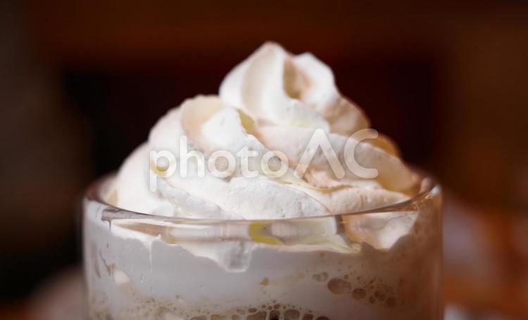 グラスの中のクリーム クリーム,甘い,乳製品の写真素材