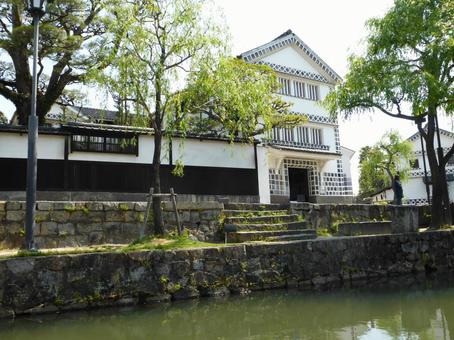 倉敷美観地区 川舟流し 舟からの風景 倉敷美観地区 川舟流し 舟からの風景 倉敷美観地区,川舟流し,歴史的建造物の写真素材