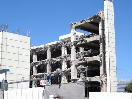 2017大船駅前再開発旧ビル解体進む38 建物,ビル,商業の写真素材