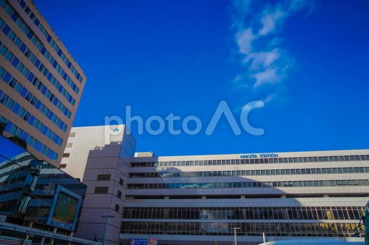 博多駅と西日本シティ 博多駅,jr,福岡の写真素材