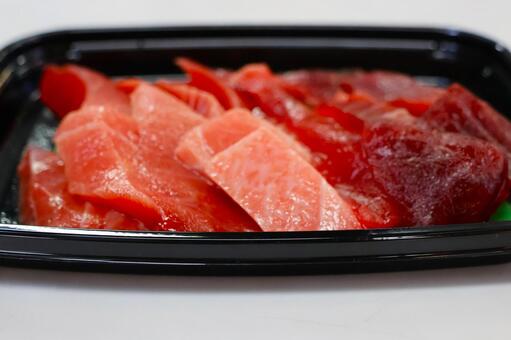 道の駅のマグロの刺身の盛り合わせ 鮪,マグロ,刺身の写真素材