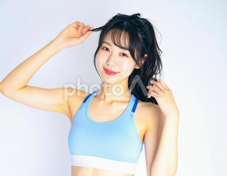 健康的な女性　ヨガ　美容 女性,日本人,ヨガの写真素材