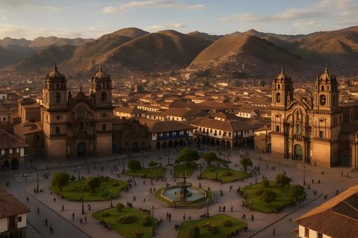 クスコ歴史地区広場の写真