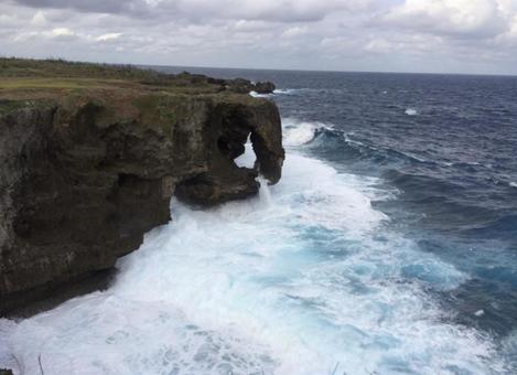 万座毛 万座毛 万座毛,沖縄,海の写真素材